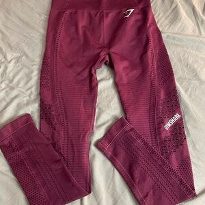 Gymshark Maroon Leggings Size small medium
